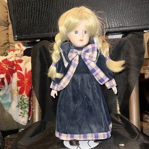 Source Unknown Navy and Lavender Doll